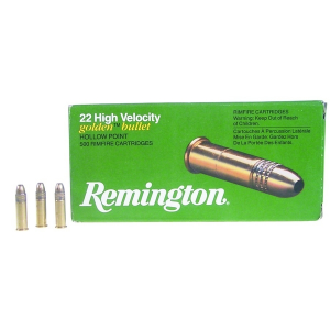 REMINGTON Golden Bullet 22 LR 36 Grain PHP Ammo, 50 Round Box (1622)