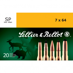 SELLIER & BELLOT 7x64mm 139 Grain SP Ammo, 20 Round Box (SB764A)