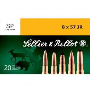 SELLIER & BELLOT 8x57mmJR 196 Grain SP Ammo, 20 Round Box (SB857JRA)