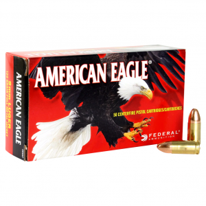 FEDERAL American Eagle 9mm 115 Grain FMJ Ammo, 50 Round Box (AE9DP)