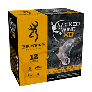 Browning BROWNING Wicked Wing XD 12ga 3in 1-1/4oz #2 Shot 25rd/Box Shotshell (B193411232) - $37.08 at GritrSports