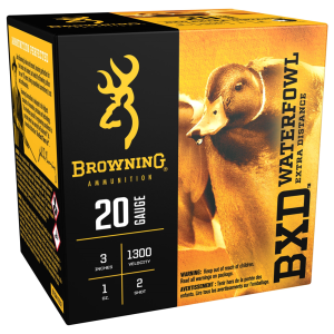 Browning BROWNING BXD Waterfowl 20 ga 3" 1 oz 2 Shotshells (B193412032) - $38.78 at GritrSports