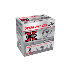 WINCHESTER Xpert HI-Velocity Steel 12Ga 3in #4 Shotshell Ammo 25 Round Box (WEX1234)