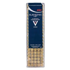  Speer Sub-Sonic 22 LR 40 Grain Lead Hollow Point 100 Round Box (56) Ammo