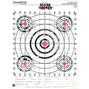 Champion Traps & Targets Orange Bullseye Scorekeeper Target 100 Yd Rifle Sight-In 12/Pack 45726