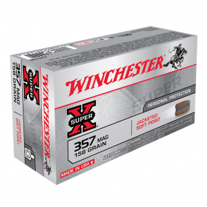 WINCHESTER Super-X 357 Mag 158Gr Jacketed Soft Point 50rd/Box Ammo (X3575P)