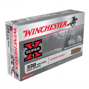 WINCHESTER Super-X .338 Win Mag 200Gr PP 20rd Box Rifle Ammo (X3381)