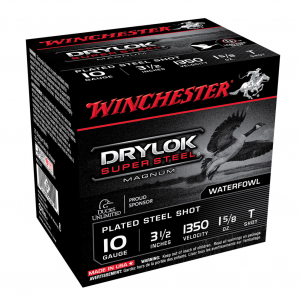 WINCHESTER DryLok Super Steel 10Ga 1-5/8oz 3.5in T 25rd Box Shotshells (XSC10T)