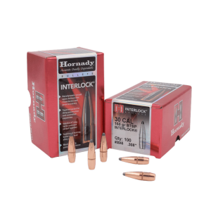 HORNADY InterLock .30 Cal 165Gr BTSP Rifle Bullets (3045)