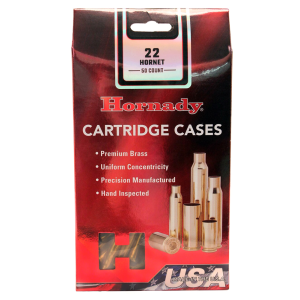 HORNADY 22 Hornet 50-Pack Unprimed Rifle Case (8602)