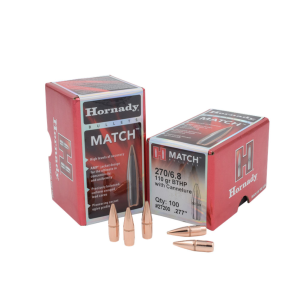 HORNADY Match 6.8mm 110Gr BTHP Rifle Bullets (27200)