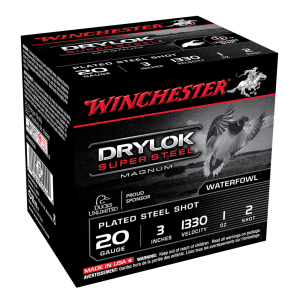 Winchester Ammo WINCHESTER AMMO DryLok Super Steel 20 Ga 3in Magnum Plated Shotshell (XSM2032) - $29.07 at GritrSports