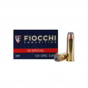 FIOCCHI 38 Special 125 Grain SJHP Ammo, 50 Round Box (38F)