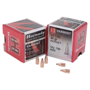 HORNADY Varmint 22 Cal .224 Hornet 45Gr 100 Per Box Bullets (2230)