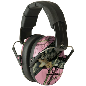 Walker's Pro Low Profile Pink Mossy Oak Folding Earmuffs (GWP-FPM1-PKMO)