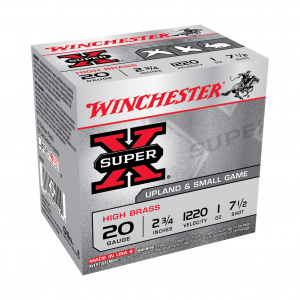 WINCHESTER AMMO Super-X 20Ga 2.75in 7.5-Shot HiBrass Shotgun Shells (X207)