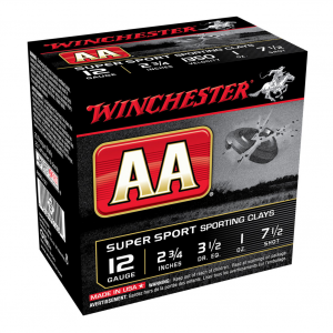 WINCHESTER AA 12Ga 1oz 2.75in #7.5 Lead Shot 25rd Box Shotshells (AASCL127)