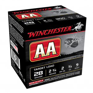 WINCHESTER AA 28Ga 3/4oz 2.75in #9 Lead Shot 25rd Box Shotshells (AA289)