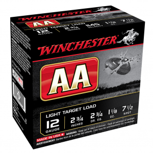 WINCHESTER AA Light Target 12Ga 2.75in #7.5 Shot 25/250 Shotgun Shells (AA127)