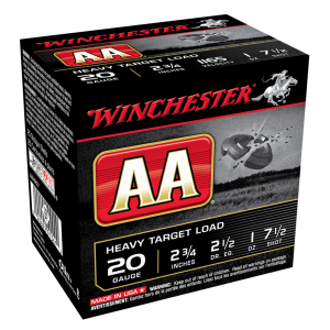 WINCHESTER AA Heavy Target 20Ga 2.75in #7.5 Shot 25/250 Shotgun Shells (AAH207)