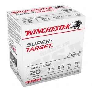 WINCHESTER Super Target 20Ga 7/8oz 2.75in #7.5 25rd Box Shotshells (TRGT207)