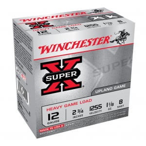WINCHESTER Super-X 12Ga 1 1/8oz 2.75in #8 Lead Shot 25rd Box Shotshells (XU12H8)