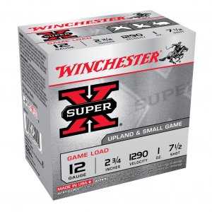 WINCHESTER Super-X 12Ga 1oz 2.75in #7.5 Lead Shot 25rd Box Shotshells (XU127)