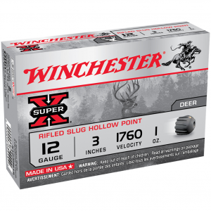 WINCHESTER Super-X 12Ga 3 1oz Slug 5rd Box Shotgun Shells (X123RS15)