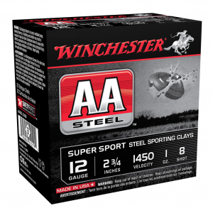 WINCHESTER AA 12Ga 1oz 2.75in #8 Lead Shot 25rd Box Shotshells (AASCL12S8)