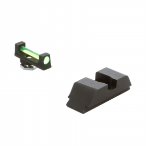 AMERIGLO Fits Glock 17,19,22,23,24,26,27,33,34,35,37,38,39 Green Fiber Front Black Rear Sight Set (GFT-114)