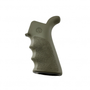 HOGUE AR15/M16 OD Green OverMolded Beavertail Grip with Finger Grooves (15021)