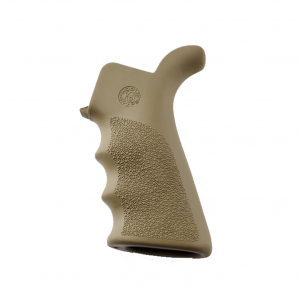 HOGUE AR15/M16 Flat Dark Earth OverMolded Beavertail Grip with Finger Grooves (15023)