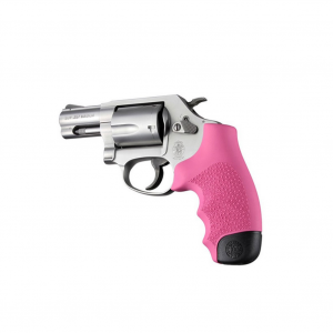 HOGUE S&W J Frame Round Butt Pink Monogrip with Finger Grooves (60007)
