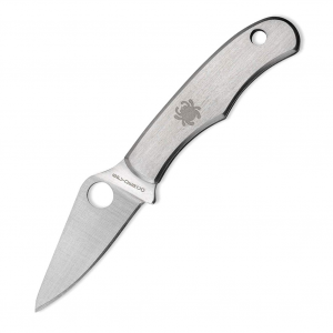 SPYDERCO Bug Stainless Steel PlainEdge Folding Knife (C133P)
