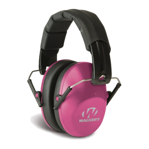 WALKERS GAME EAR Pro Low Profile Folding Passive Pink Muff (GWP-FPM1-PNK)