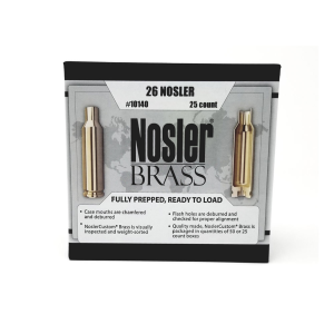NOSLER Custom .26 Nosler Unprimed Brass Cases (10140)