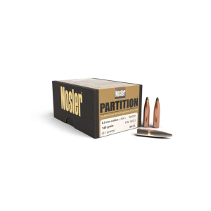 Nosler NOSLER Partition 6.5mm .264" 140Gr Spitzer 50rd Box Rifle Bullets (16321) - $56.14 at GritrSports