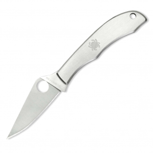 SPYDERCO HoneyBee Stainless Steel PlainEdge Folding Knife (C137P)