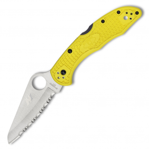 SPYDERCO Salt 2 Lightweight Yellow FRN Handle SpyderEdge Folding Knife (C88SYL2)