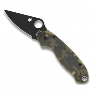 SPYDERCO Para 3 G-10 Digital Camo Black Blade Folding Knife (C223GPCMOBK)
