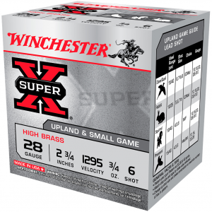 WINCHESTER Super-X 28Ga 2.75in #6 25rd Box Shotshell (X286)