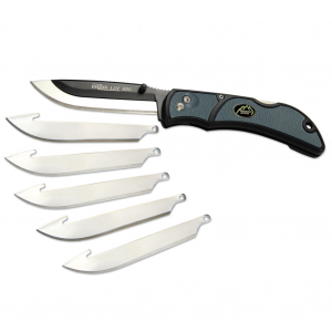 OUTDOOR EDGE Razor-Lite EDC 6-Blade Gray Knife, Clam (RLY-50C)