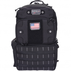 G Outdoors Tall-Holds 4 Handguns Tactical Black Range Backpack (GPS-T1913BPB)