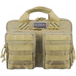 G Outdoors Tactical Quad + 2 Pistol Tan Range Bag (GPS-T1312PCT)