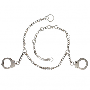 SMITH & WESSON 1800 Nickel Restraint Belly Chains with Handcuffs (350109)