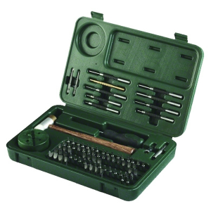 Weaver Deluxe Tool 88-Piece Tool Set, Hard Plastic Case, Steel Punch Kit, Brass/Plastic Hammer Black/Green (849719)
