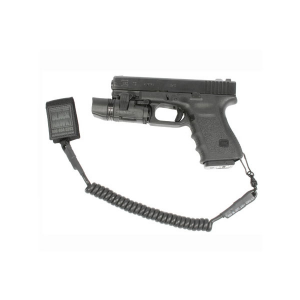 BLACKHAWK Tactical Pistol Coil Lanyard w/ Swivel, Black (90TPL2BK)