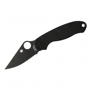 SPYDERCO Para 3 2.95in G-10 Black/Black Blade Folding Knife (C223GPBK)