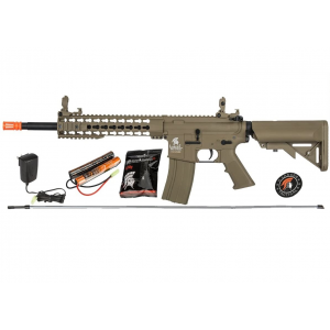 LANCER TACTICAL G2 Airsoft M4 Carbine 10in Low FPS Tan AEG Rifle (LT-19TL-G2)