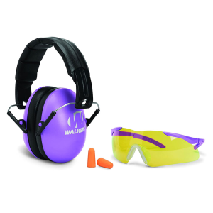 WALKERS GAME EAR Youth and Women's Folding Muff with Glasses and Plug Purple Combo Kit (GWP-YWFM2GFP-PUR)